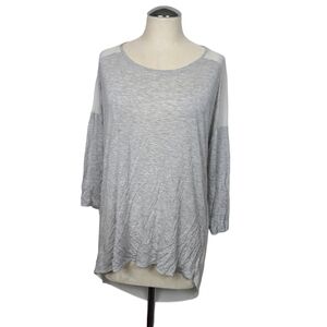 Zara Gray Sheer White Shirt L